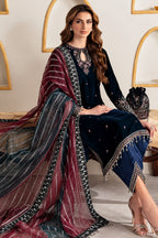 Jazmin VF-2008 Winter LUXE Luxury Embroidered Velvet Suit - TC-1810