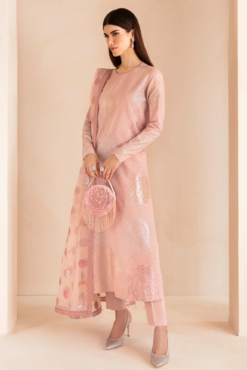 Jazmin Premium Embroidered Raw Silk UR-7032 - TC-1393