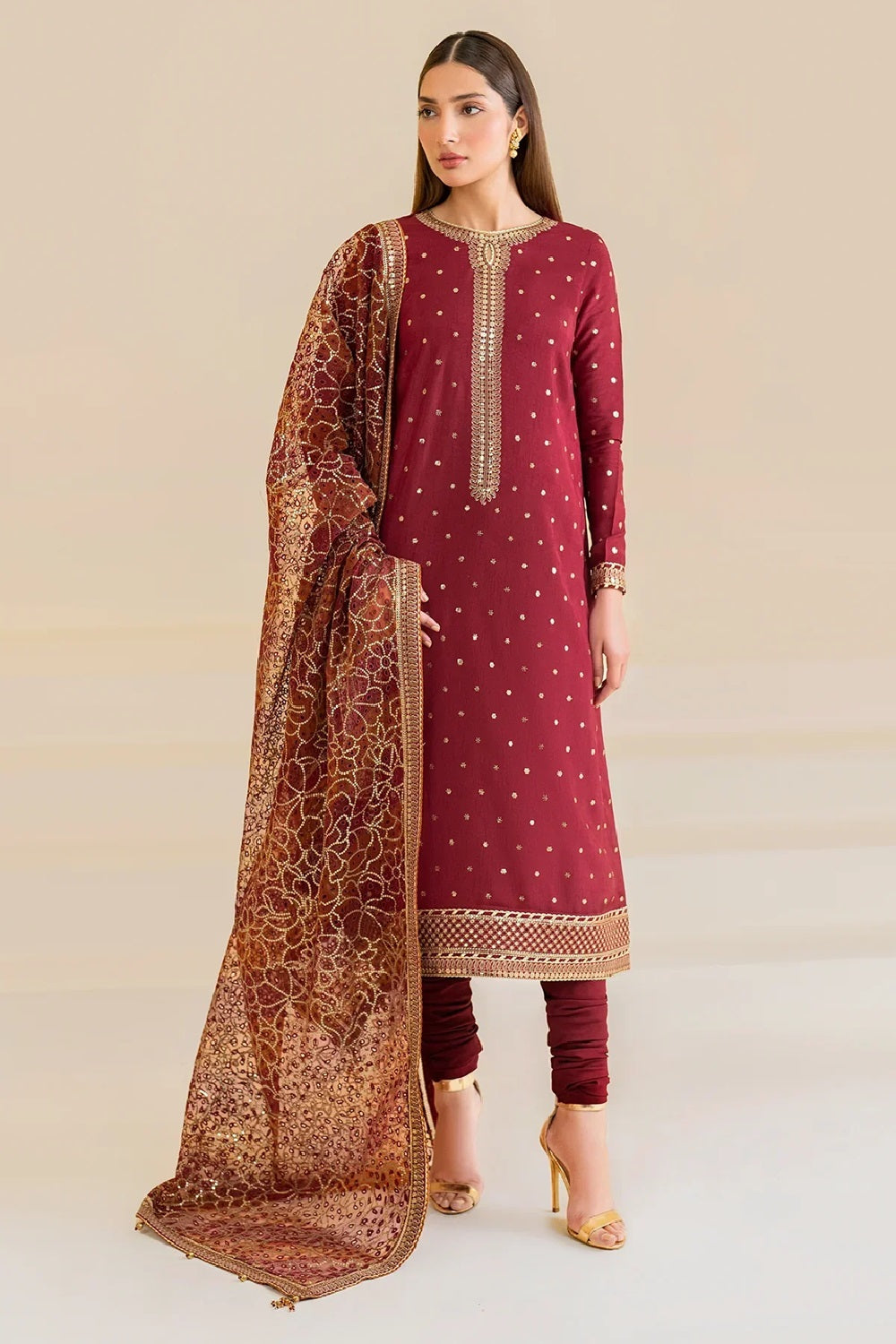 Jazmin Luxury Lawn Edition'25 UR-7017 - TC-1153