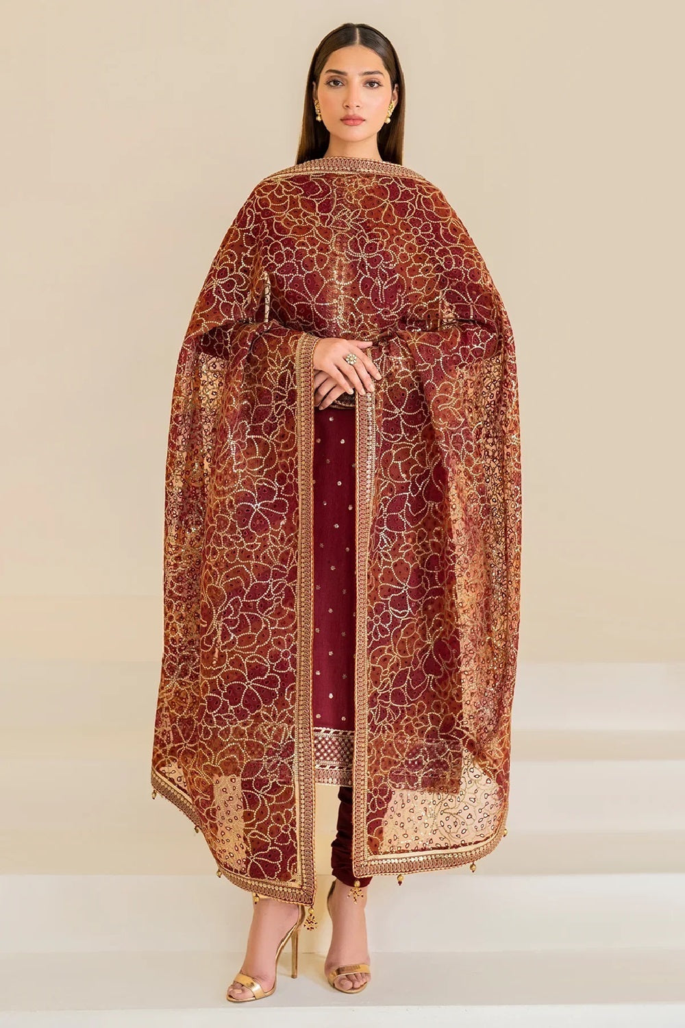 Jazmin Luxury Lawn Edition'25 UR-7017 - TC-1153