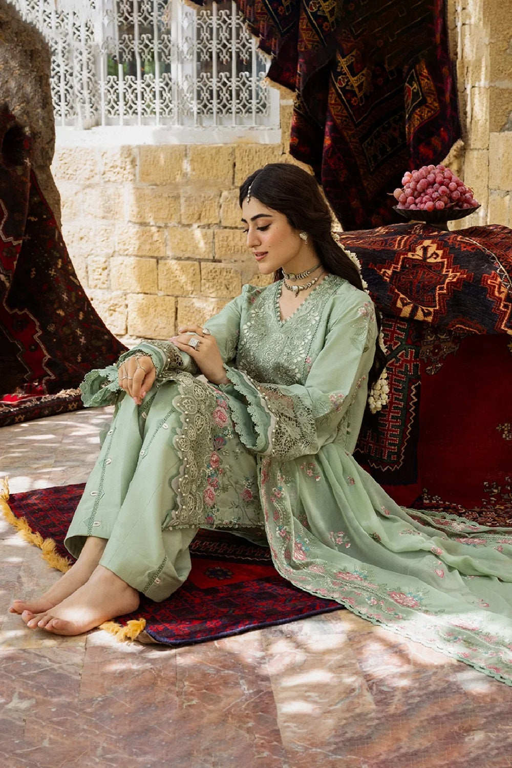 Kahf Premium Luxury Embroidered Lawn KKH-01 PRIMROSE - TC-1613