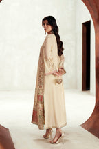 ETHNC Luxury Floral Embroidered Kaftan – Pure Viscose Raw Silk | Ready to Wear - TC-1797