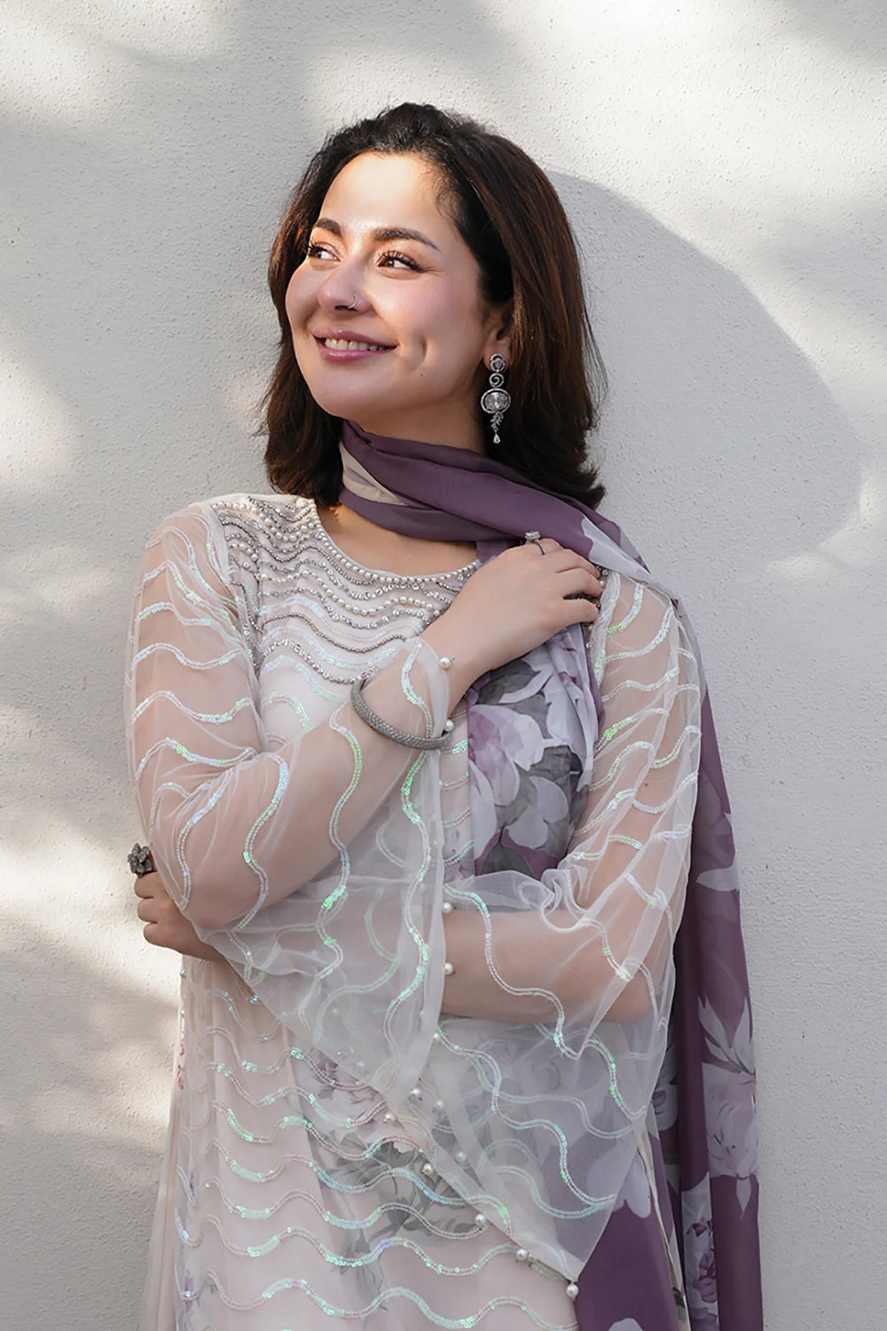 Noural Dress by Lulusar | Handcrafted Organza Outfit with Digital Print Silk Lining TC-1376