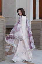 Noural Dress by Lulusar | Handcrafted Organza Outfit with Digital Print Silk Lining TC-1376