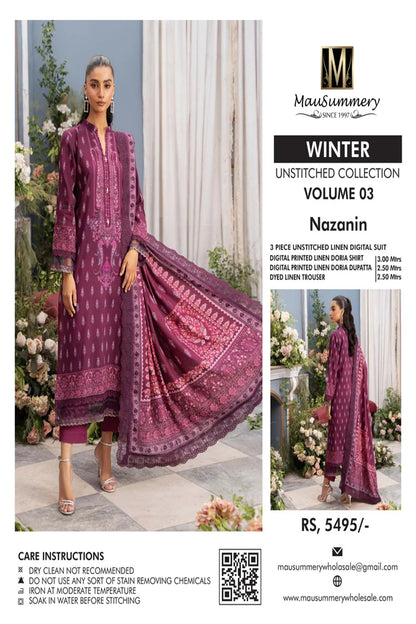 Original Mausummery Unstitch Digital Linen Vol 3 - NAZANIN - TC-1032