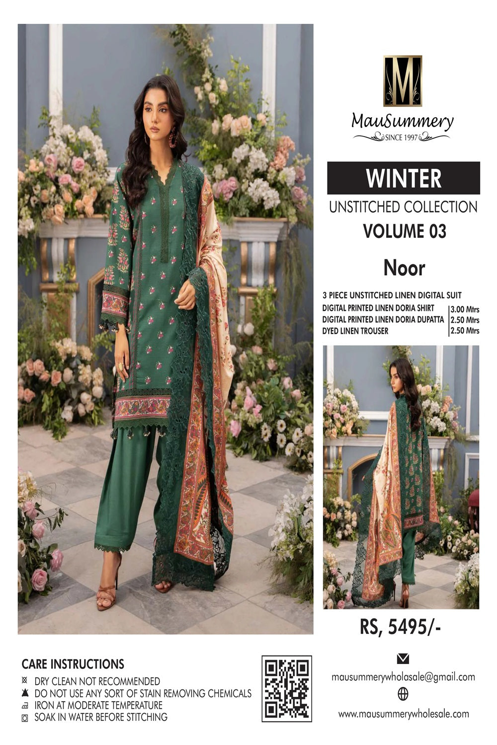 Original Mausummery Unstitch Digital Linen Vol 3 - NOOR - TC-1036