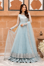 Alayna Pishwas Maxi Formal Wedding Collection – SKY BLUE - TC-1777