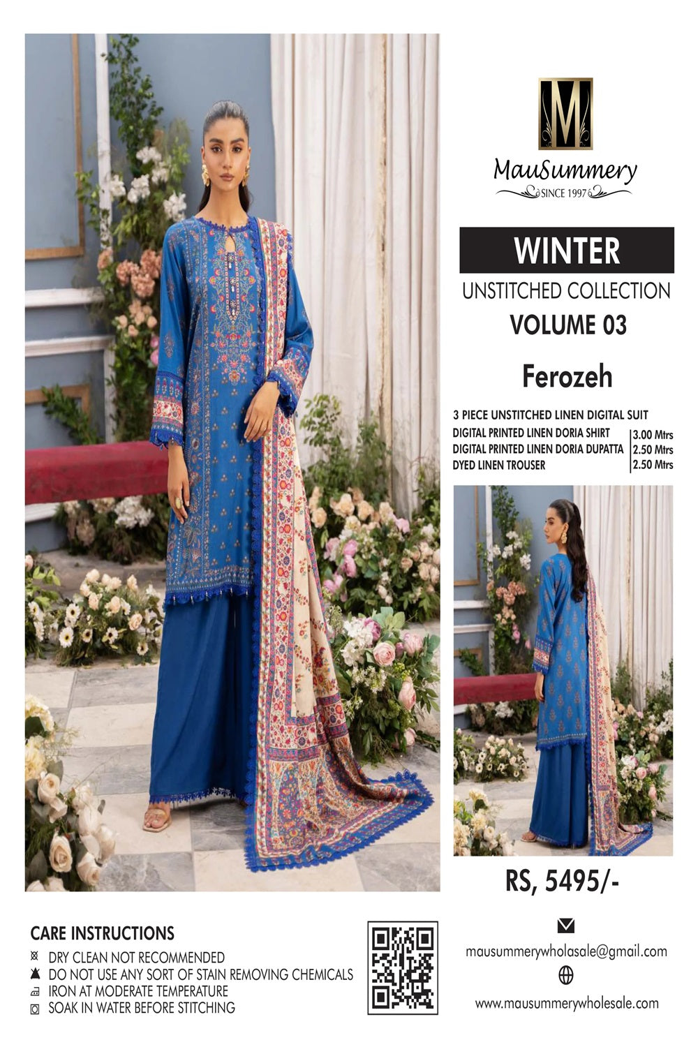 Original Mausummery Unstitch Digital Linen Vol 3 - FEROZEH - TC-1037