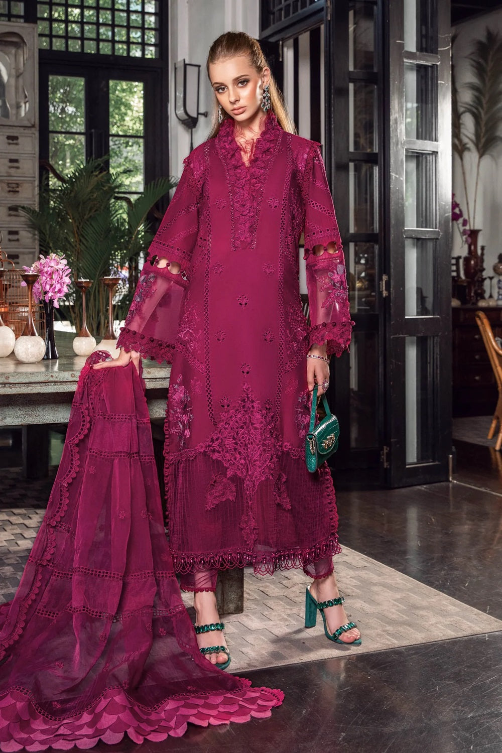 Luxury Lawn by Maria B. Eid Edition ‘23 Design 9 - Scenic Scarlet - TC-685