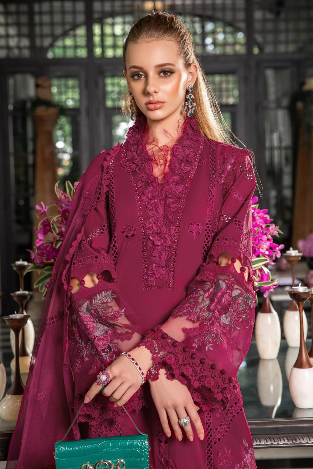Luxury Lawn by Maria B. Eid Edition ‘24 Design 9 - Scenic Scarlet - TC-685