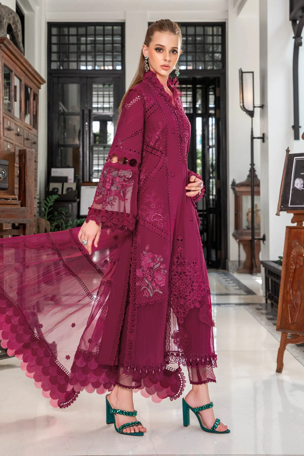 Luxury Lawn by Maria B. Eid Edition ‘23 Design 9 - Scenic Scarlet - TC-685