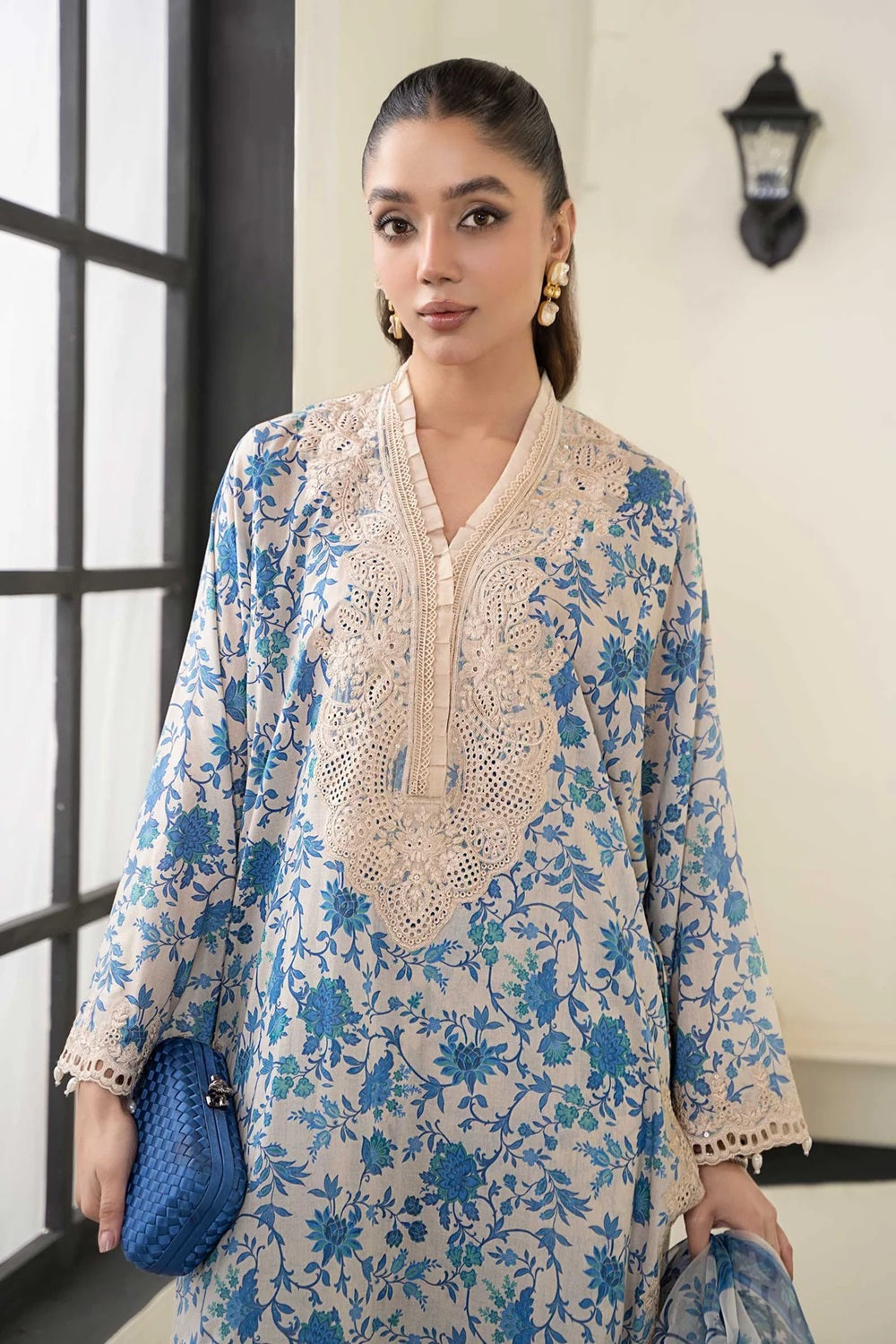 MARIA.B. LUXURY PRET EMBROIDERED LAWN SUIT | DW-EF24-108 - TC-743