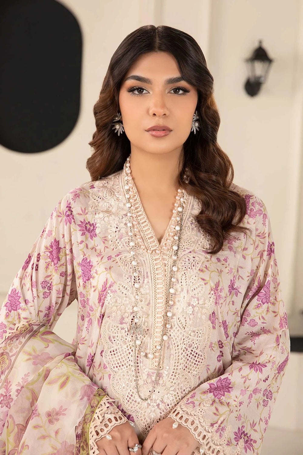 MARIA.B. LUXURY PRET EMBROIDERED LAWN SUIT | DW-EF24-108 - TC-750