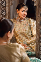 Maria.B MBROIDERED Wedding Edition - Salmon and Leaf Green (BD-2503) TC-1455