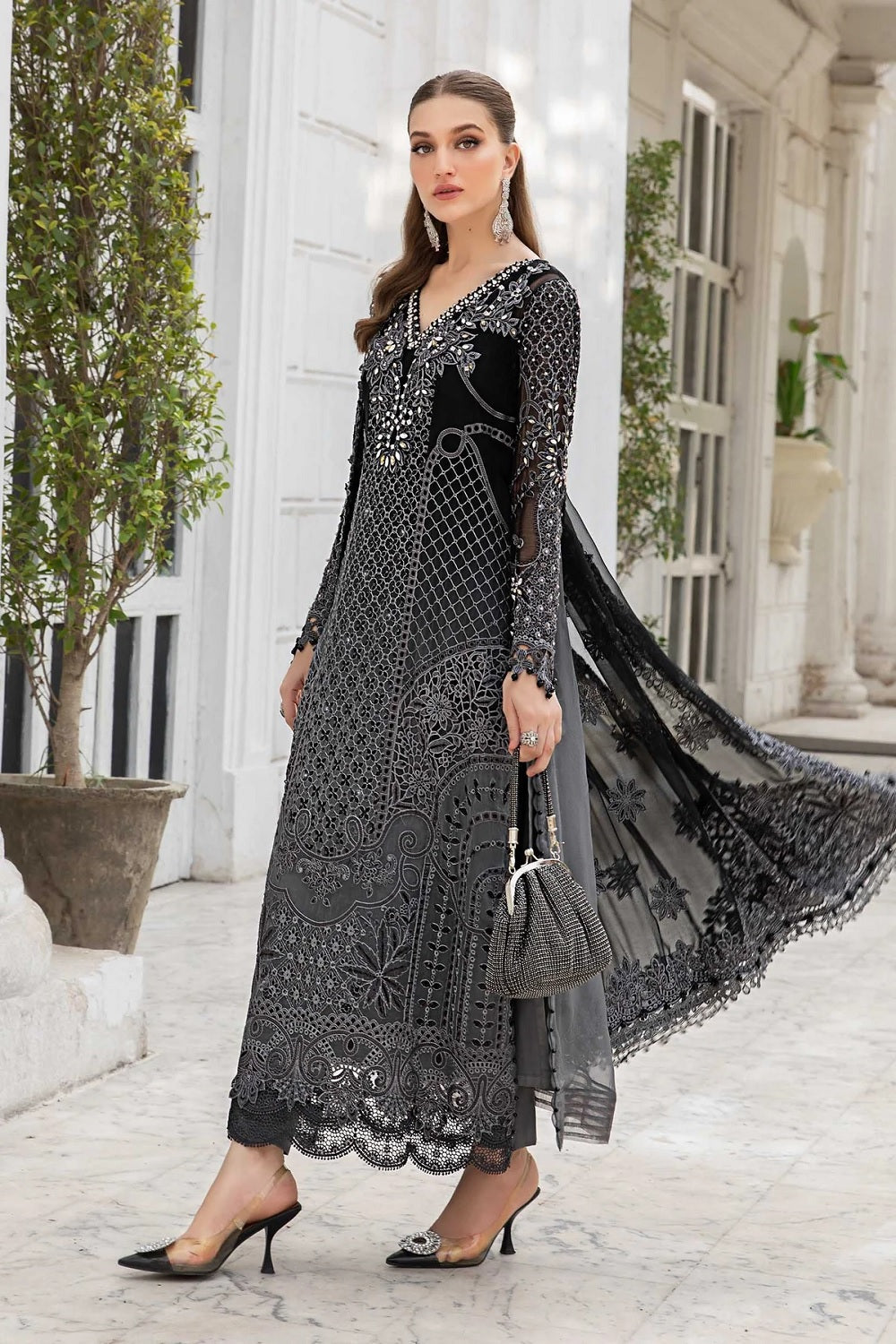 Maria.B. Mbroidered Embroidered Chiffon'24 - MPC-24-101 - TC-982