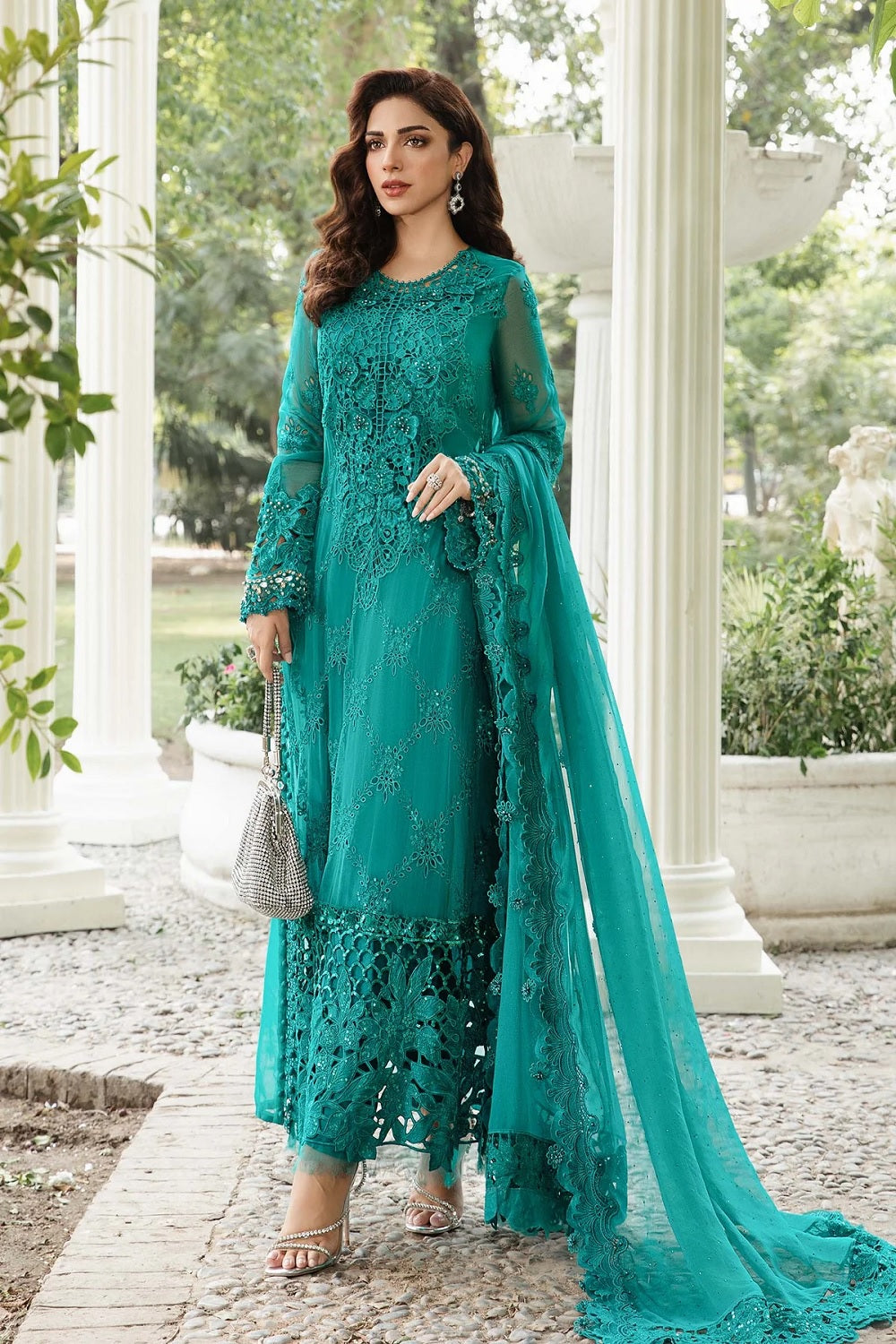 Maria.B. Mbroidered Embroidered Chiffon'24 - MPC-24-105 - TC-1056