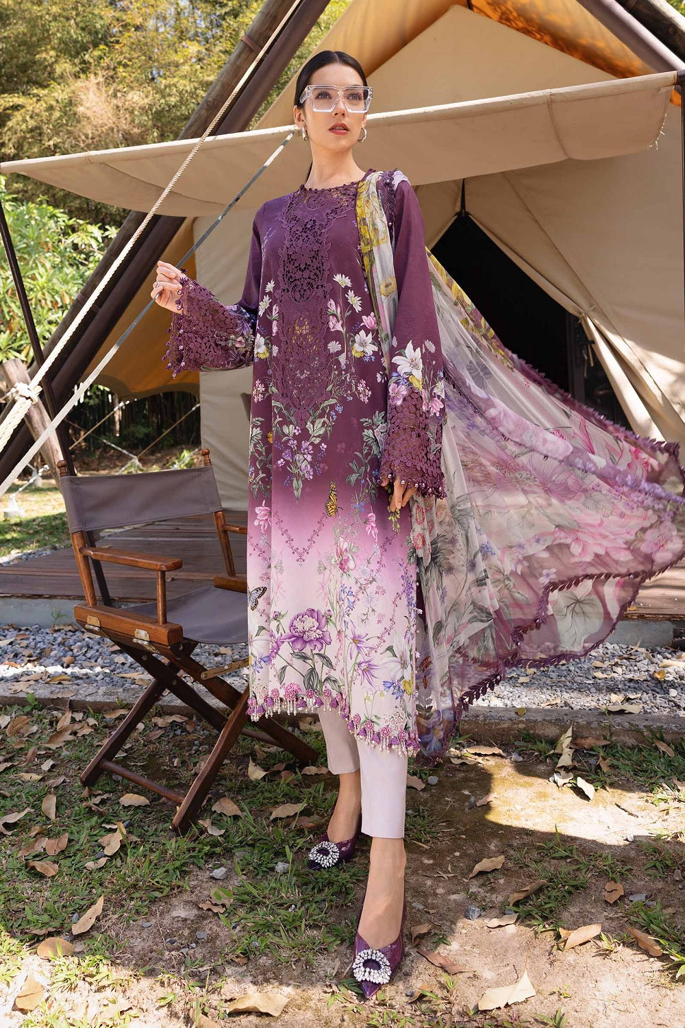 MPRINTS SPRING SUMMER '26 D09-B Embroidered Lawn - TC-1516