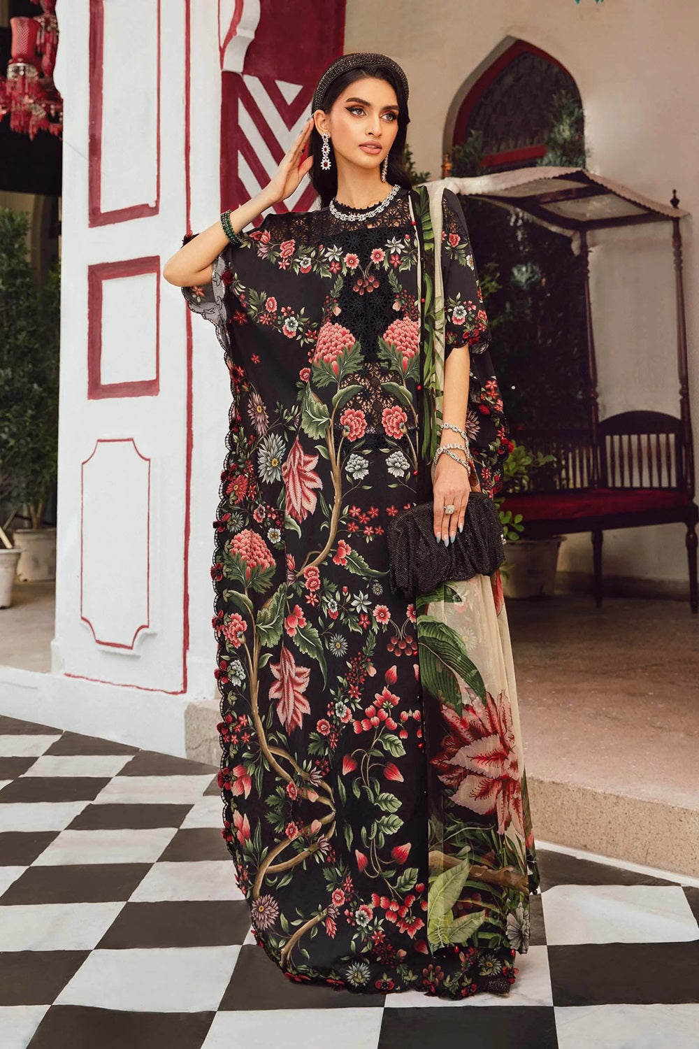 Maria.B Lawn Embroidered & Printed MPT-2709-B - TC-1486