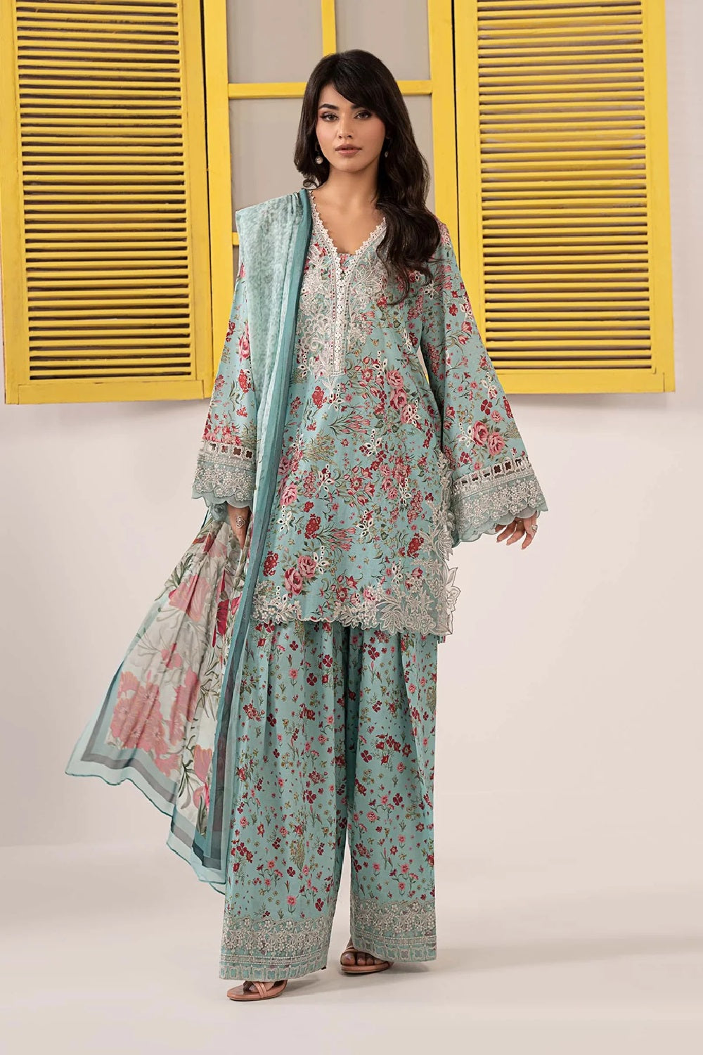 Maria.B. Printed Embroidered Lawn Eid Festive'26 - DW-EF26-19 - TC-1571