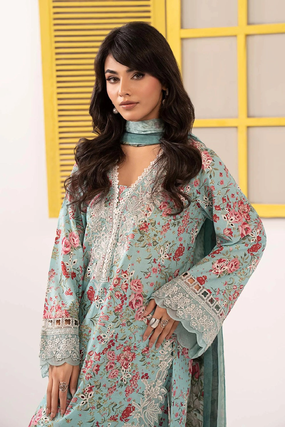 Maria.B. Printed Embroidered Lawn Eid Festive'26 - DW-EF26-19 - TC-1571