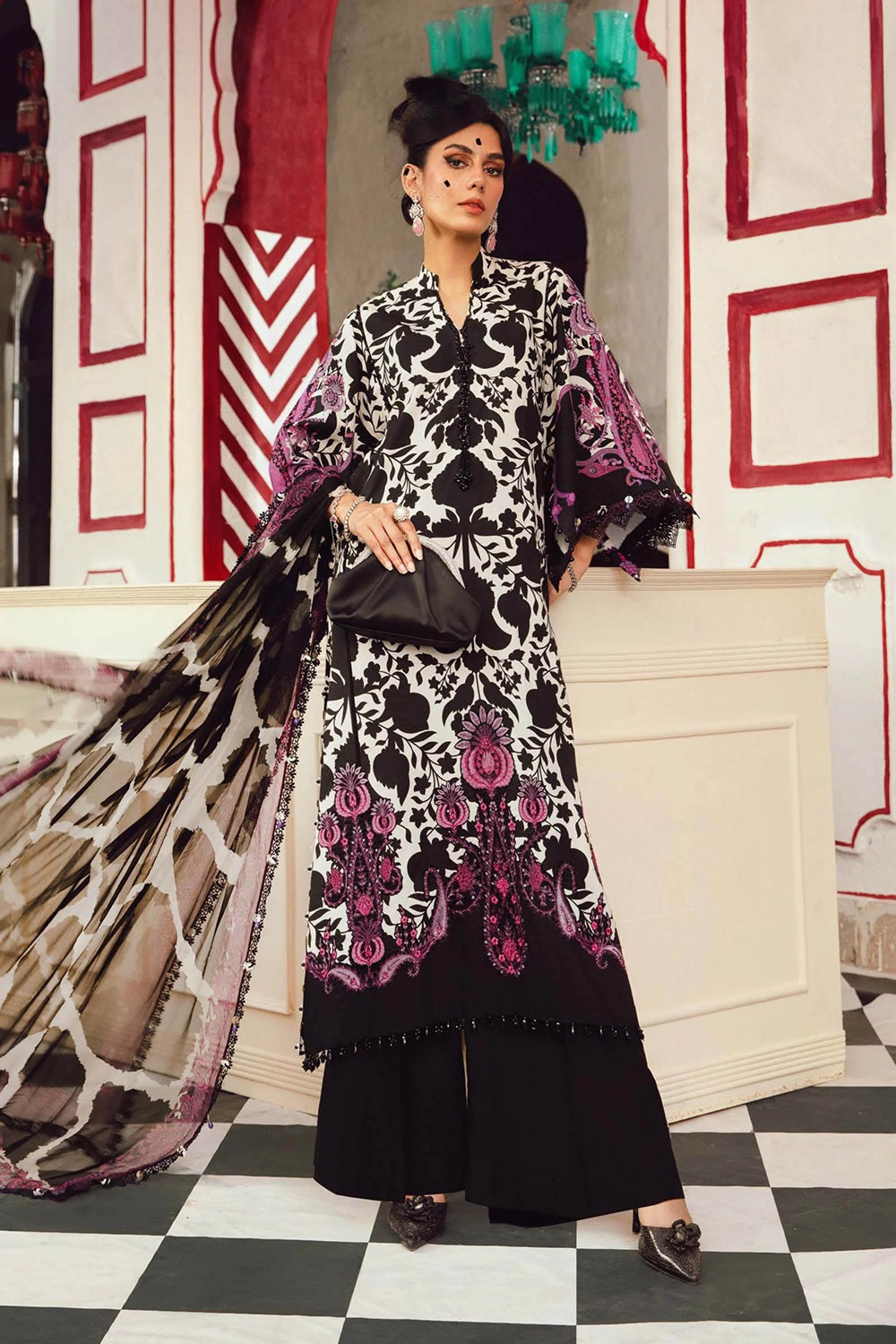 MPRINTS SPRING SUMMER '26 D-2704-B Embroidered Lawn - TC-1579