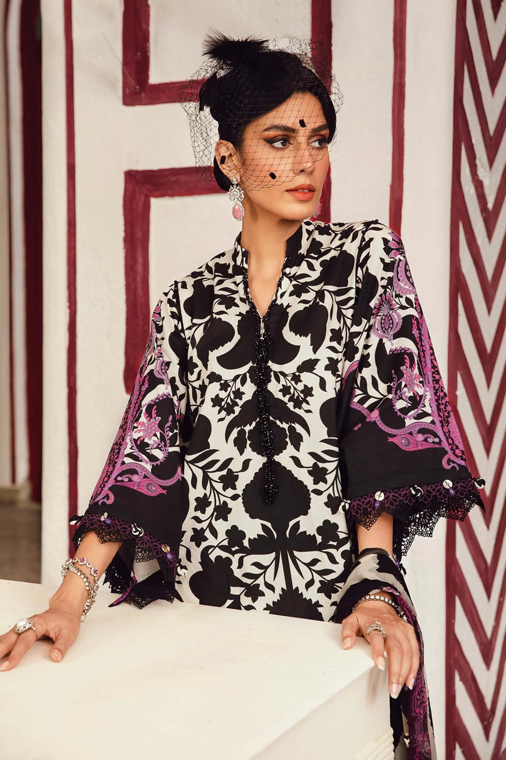 MPRINTS SPRING SUMMER '26 D-2704-B Embroidered Lawn - TC-1579