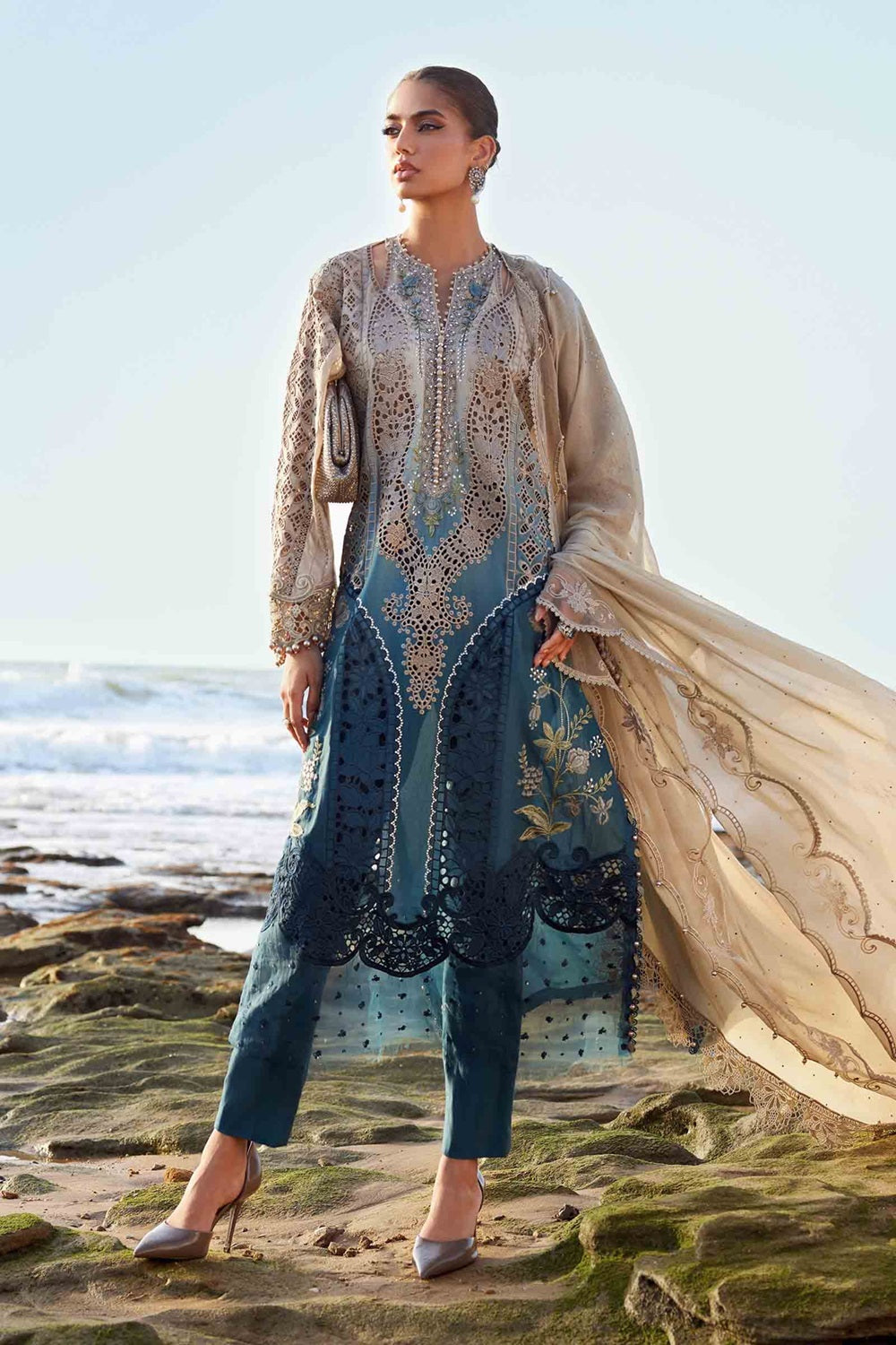Maria.B. Luxury Embroidered Lawn Eid Edit'26 - EL-25-08 - TC-1623