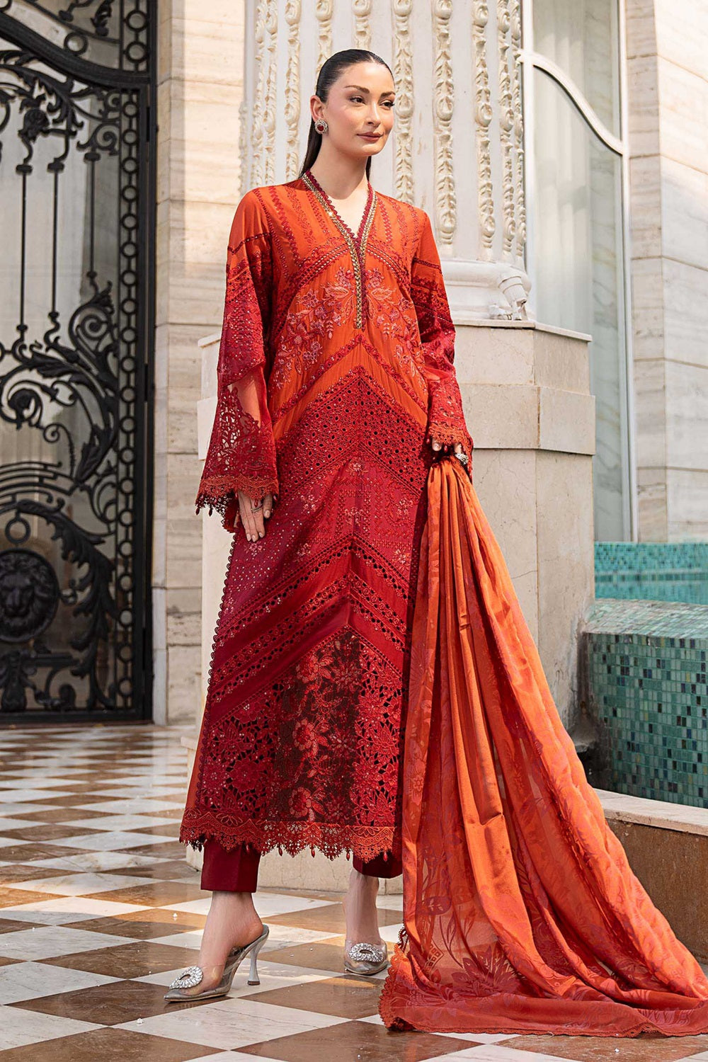 Maria.B. Luxury Embroidered Lawn Eid Edit'26 - ELS-26-13 - TC-1701