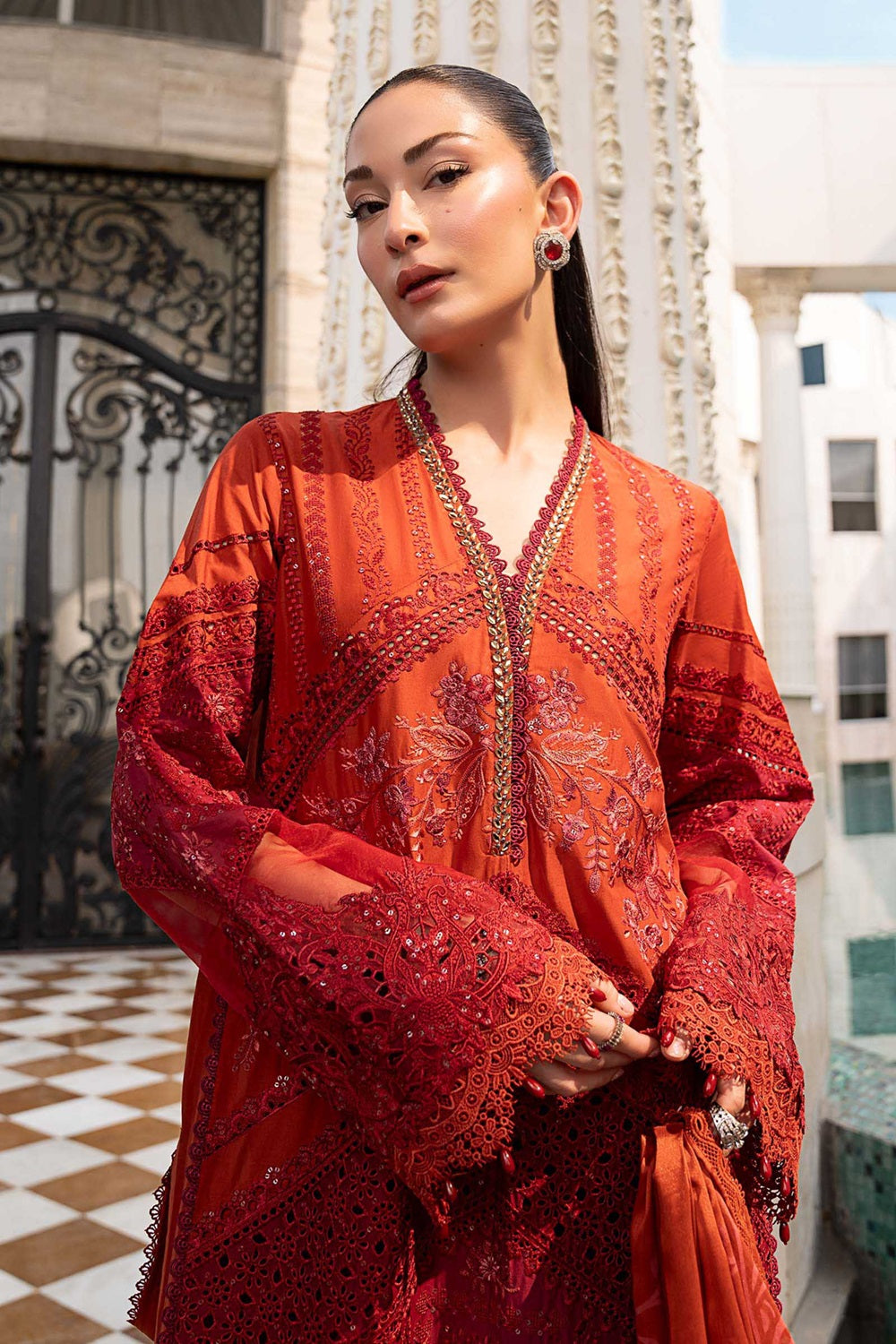 Maria.B. Luxury Embroidered Lawn Eid Edit'26 - ELS-26-13 - TC-1701