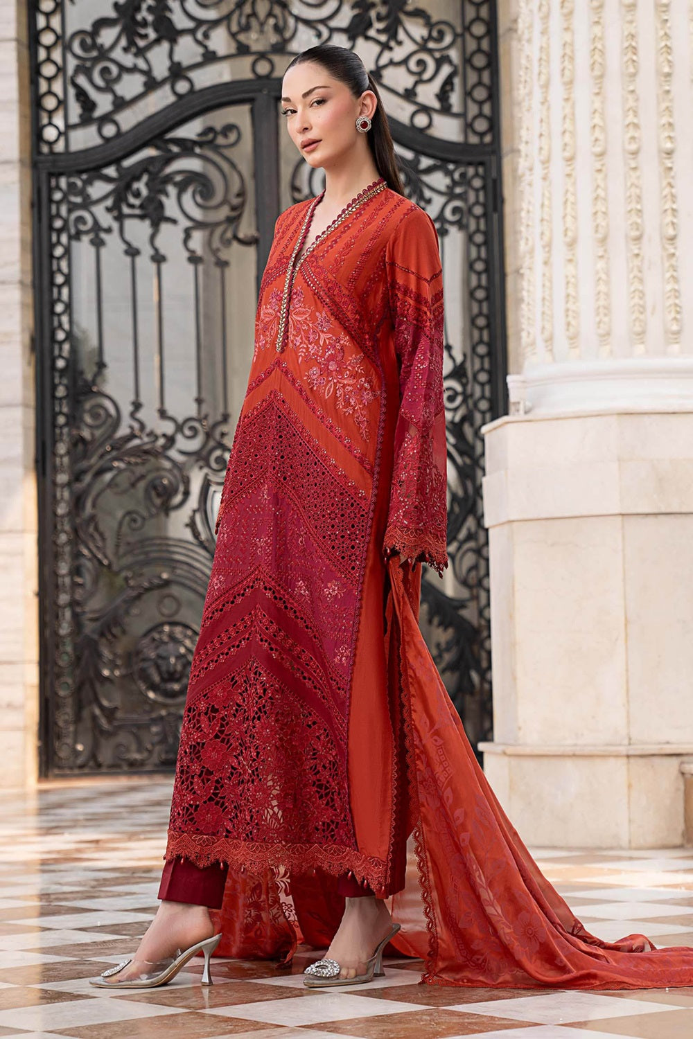 Maria.B. Luxury Embroidered Lawn Eid Edit'26 - ELS-26-13 - TC-1701