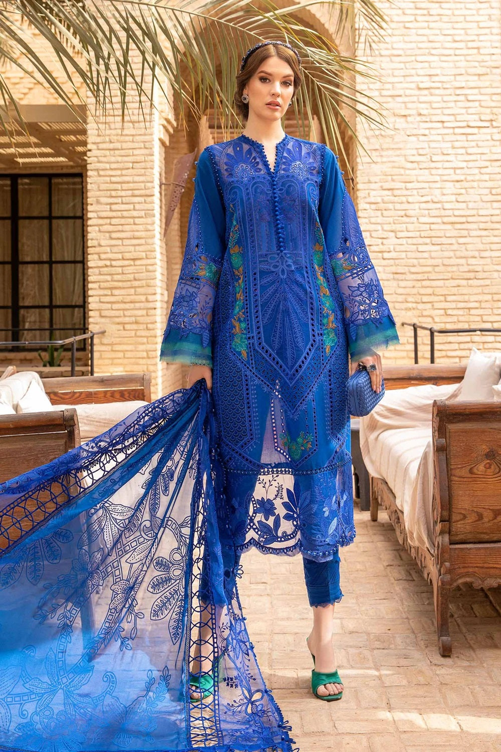 Maria.B Embroidered Luxury Lawn - D-2404-B - TC-800