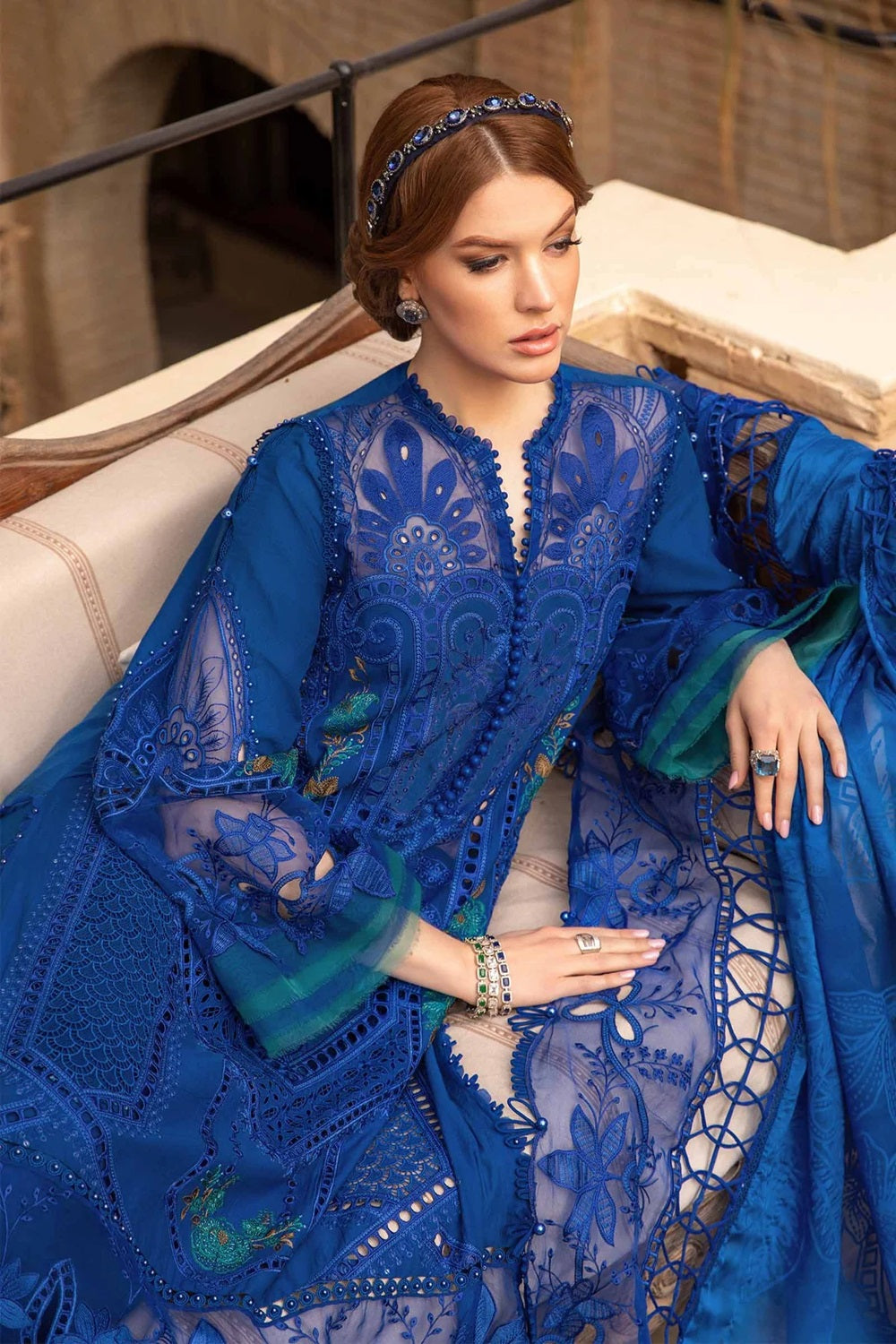 Maria.B Embroidered Luxury Lawn - D-2404-B - TC-800