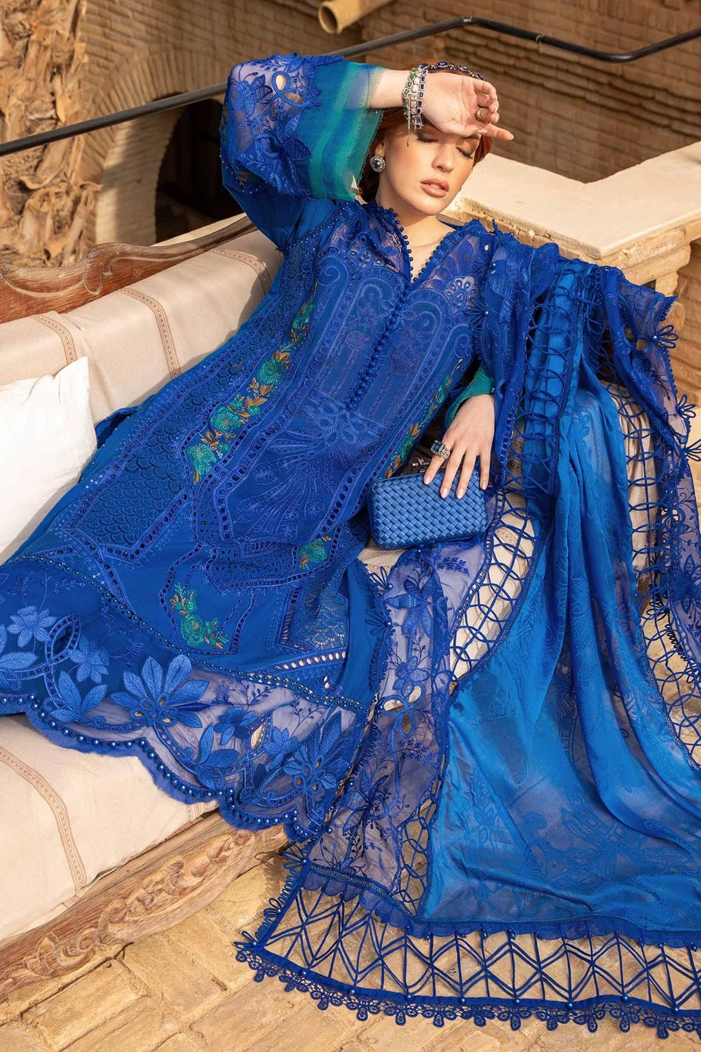 Maria.B Embroidered Luxury Lawn - D-2404-B - TC-800