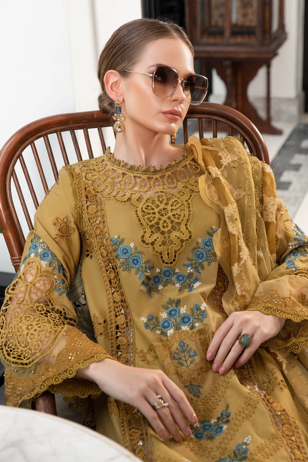 Luxury Lawn by Maria B. Eid Edition Design -EL-23-06-Mustard - TC-604