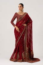 Maria.B. Heavily Embroidery Formal Saree - DANIRA MC-26V1-09 - TC-1792