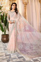 Maria.B Unstitched MBROIDERED - Rose Pink and Lilac (BD-2404) Saree - TC-697