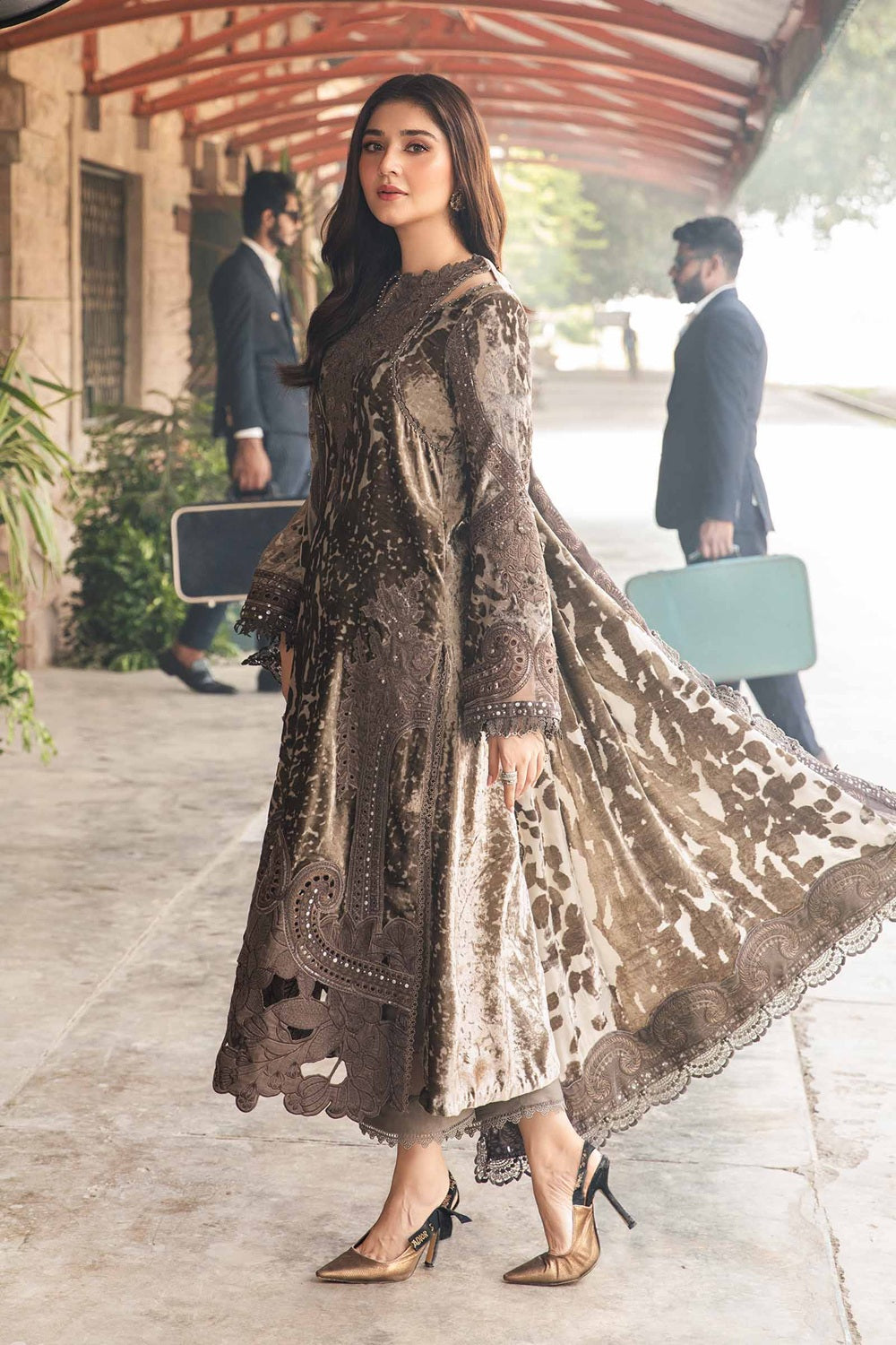 Maria.B. Winter LUXE Luxury Embroidered Velvet Suit | DL-1201 - TC-1506