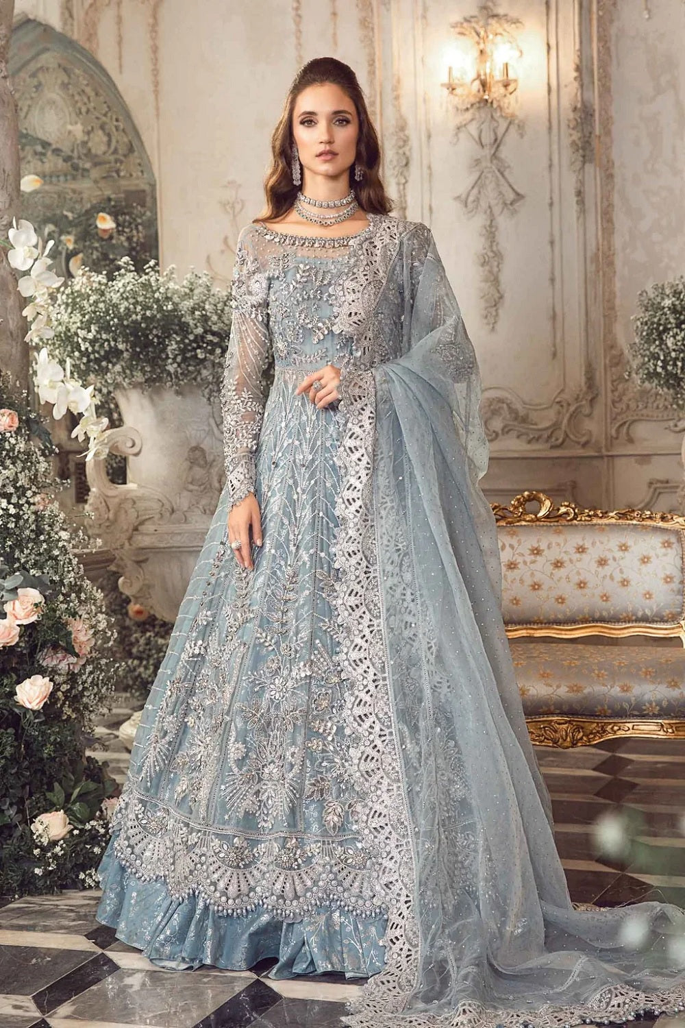 MARIA.B WEDDING FORMAL'24  Ice Blue BD-2702 - TC-802