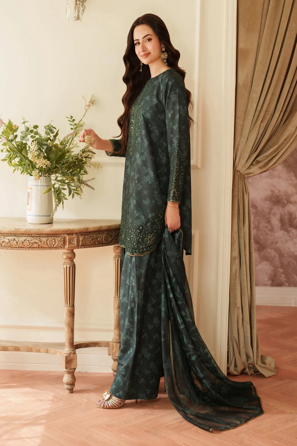 Mohagni Printed Embroidered Lawn'26 - BLS-58 - TC-1529