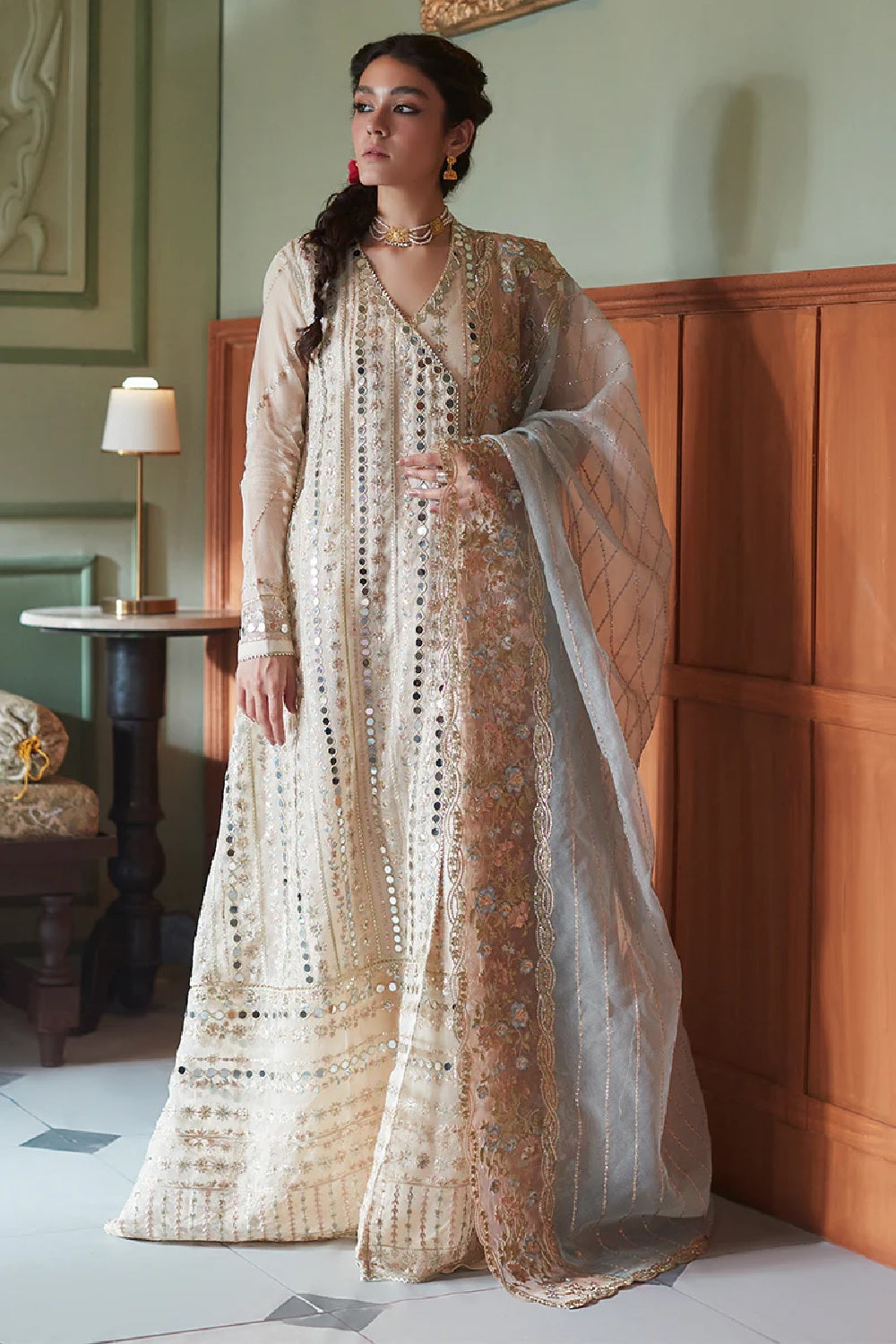 Qala By Mushq - Luxury Kamdaani Festive Collection - AAIMA - TC-539