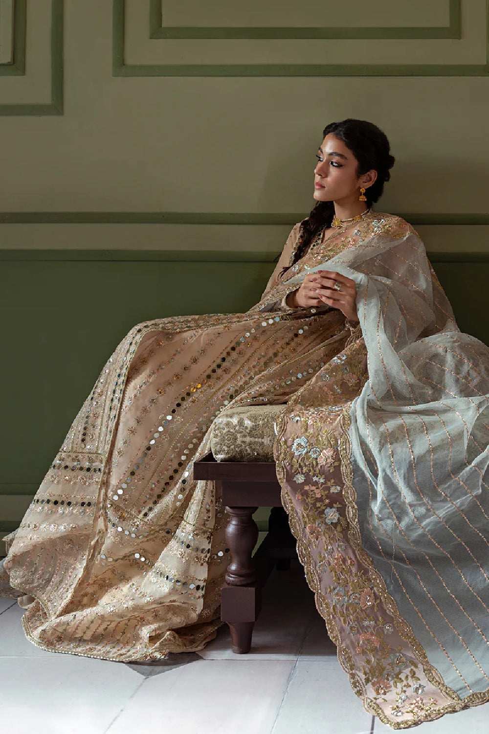 Qala By Mushq - Luxury Kamdaani Festive Collection - AAIMA - TC-539