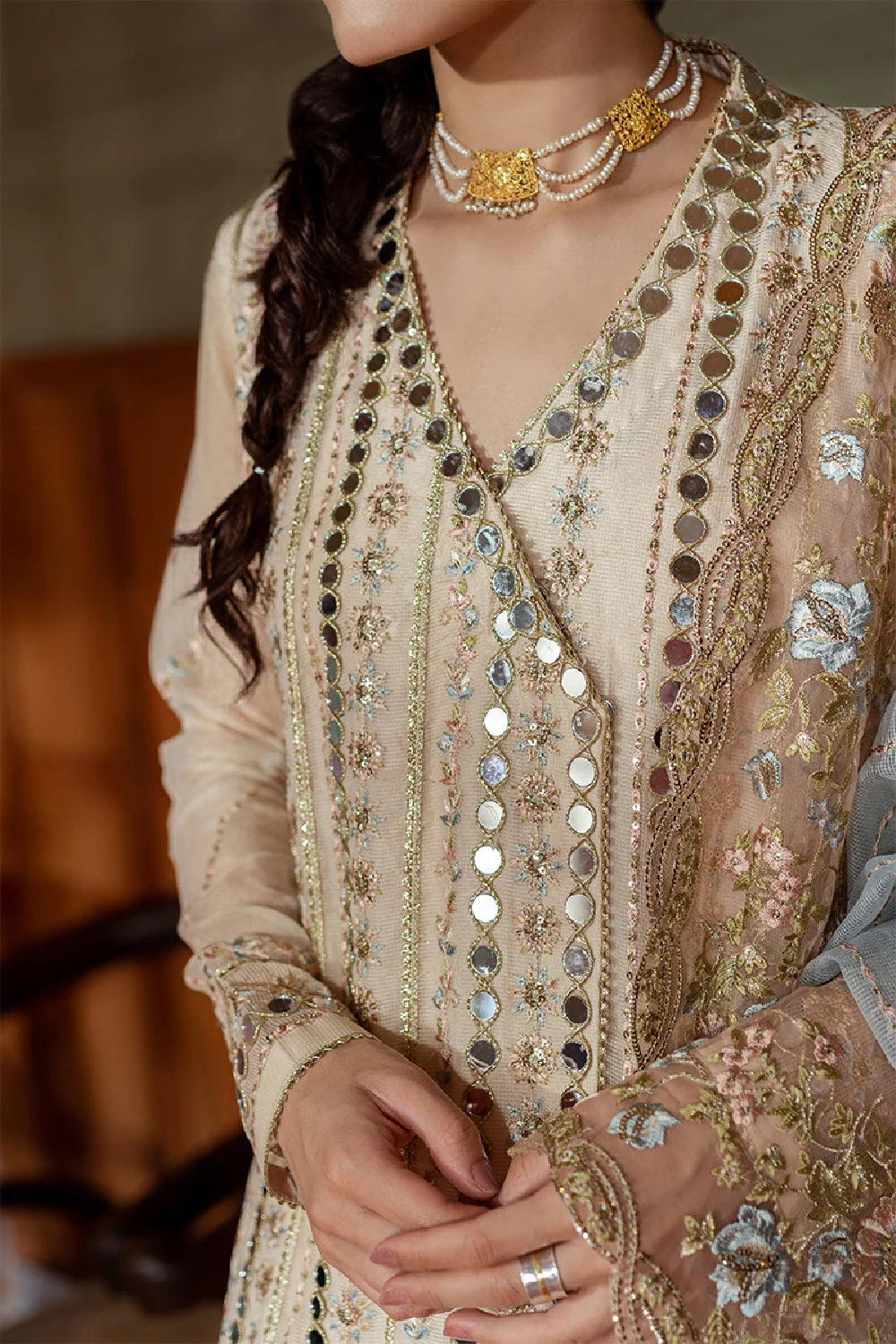 Qala By Mushq - Luxury Kamdaani Festive Collection - AAIMA - TC-539