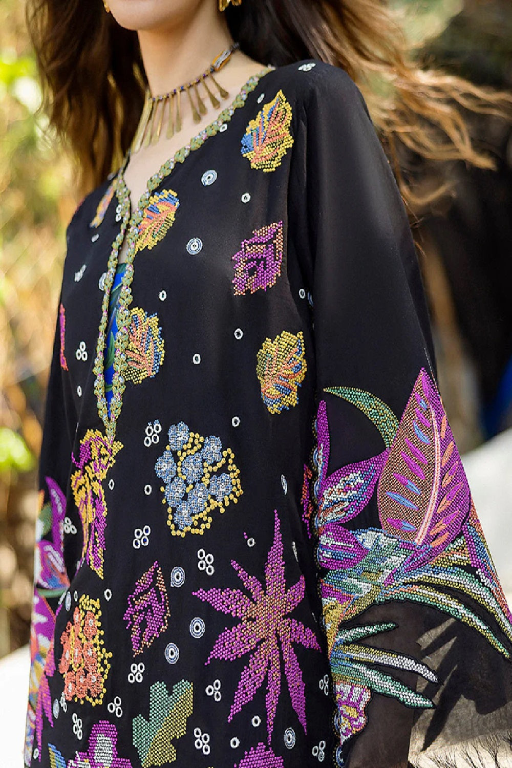 Esmel Nouveau Chapitre Luxury Lawn Suit EUNSS25-05 Amarin - TC-1591
