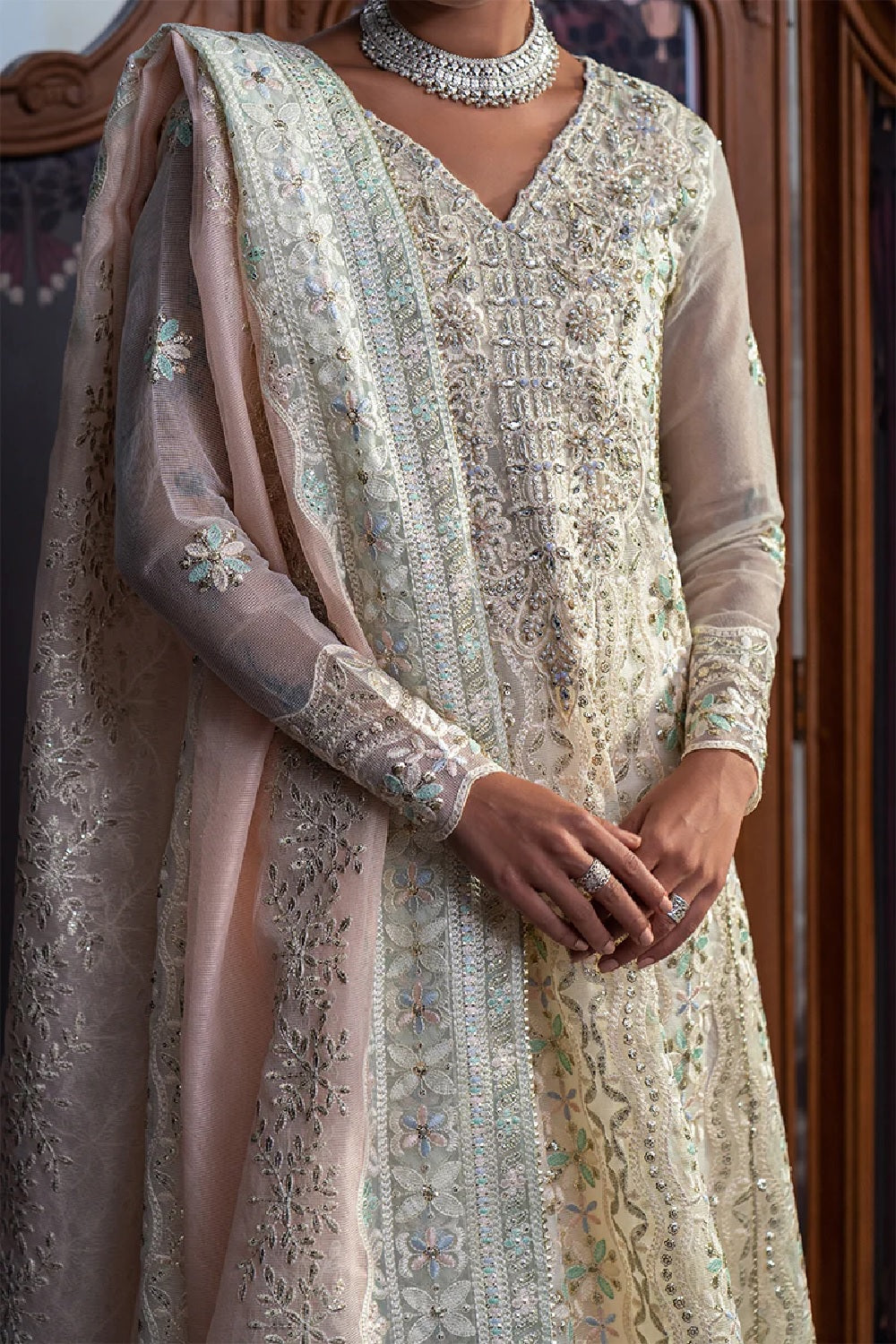 Qala By Mushq - Luxury Kamdaani Festive Collection - AAILA - TC-554