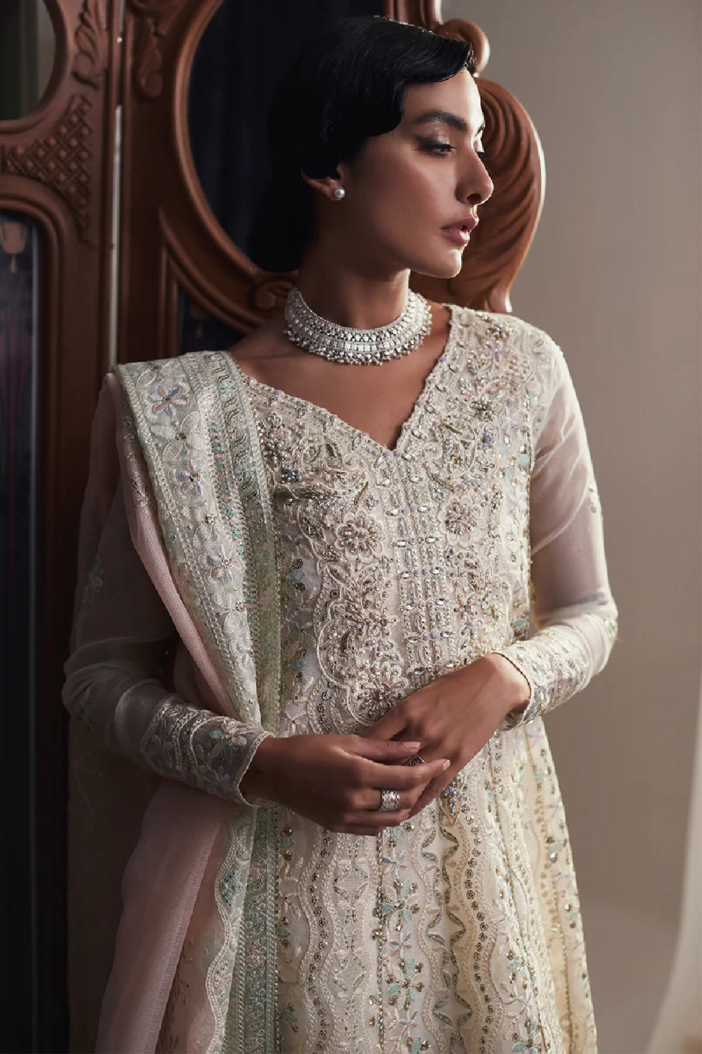 Qala By Mushq - Luxury Kamdaani Festive Collection - AAILA - TC-554