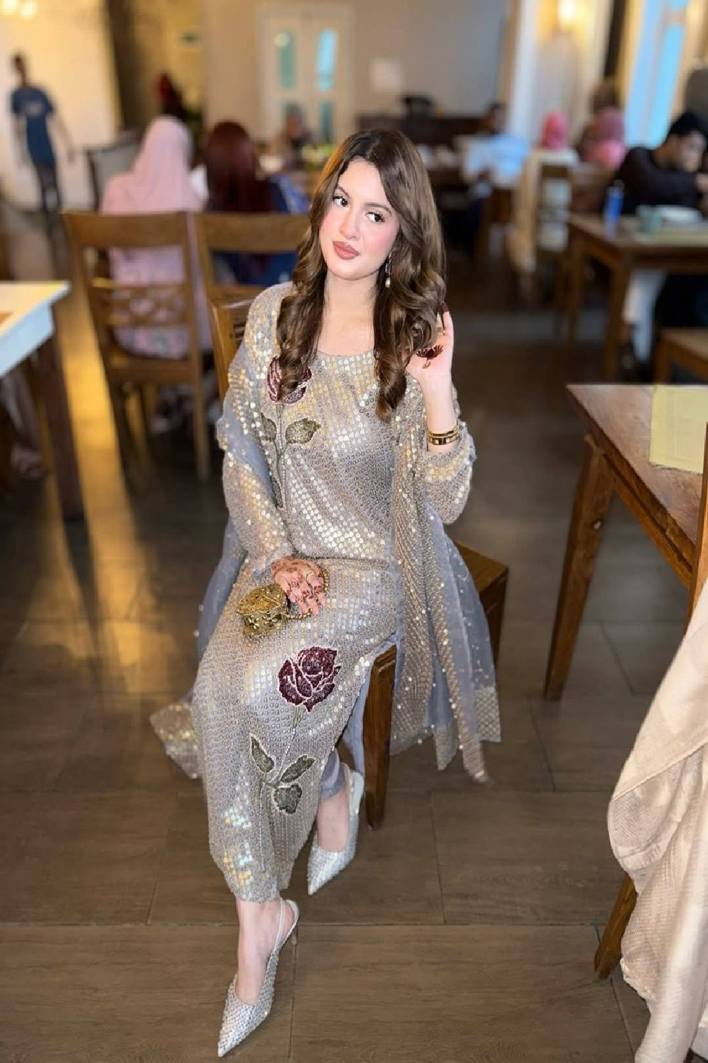 Nureh TW-16 Luxury Chiffon Embroidered Collection - TC-1474