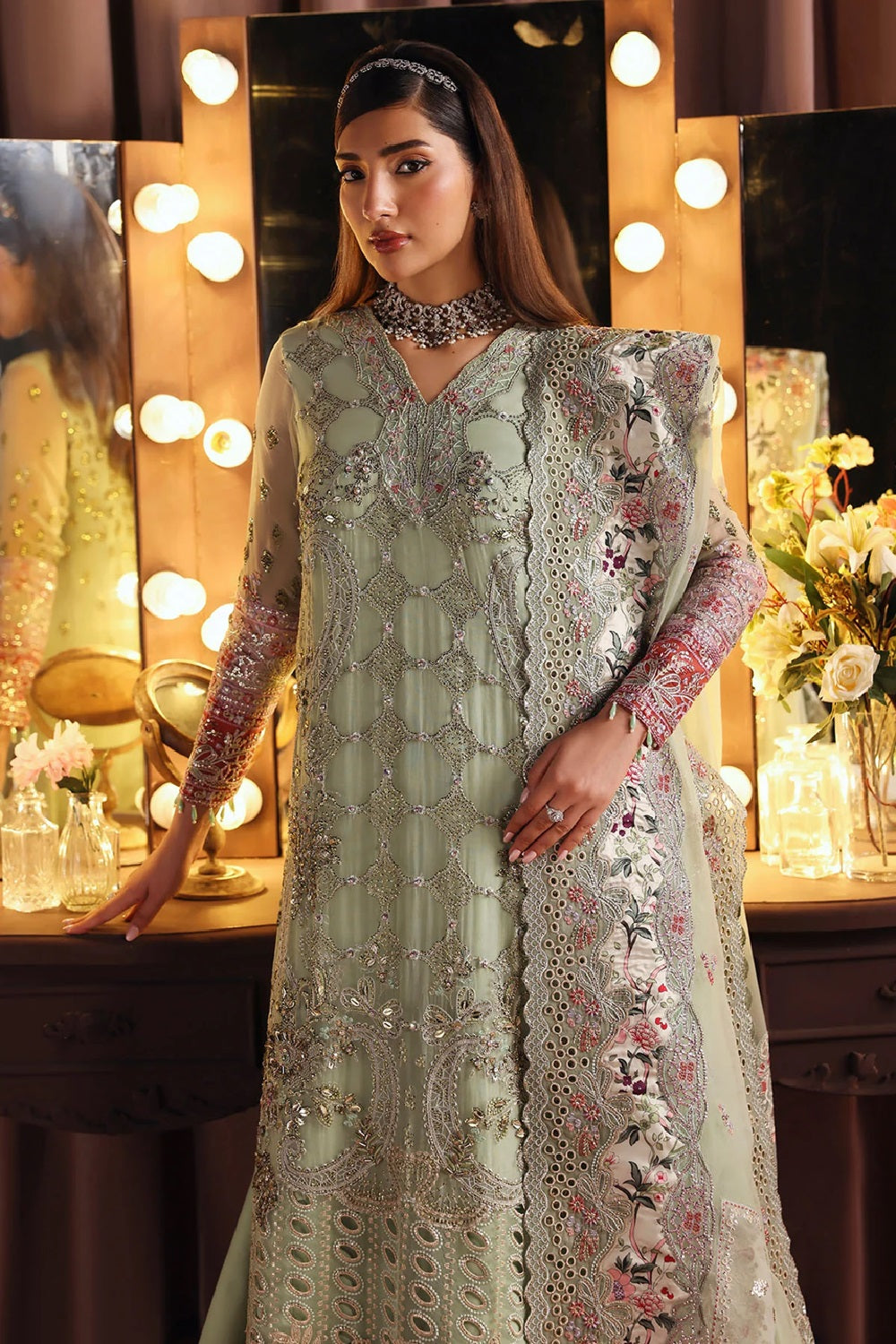 Nureh Jhoomro Hand Embellished Wedding Edit'26 NL-86 Insia - TC-1736