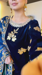 Iznik Luxury Embroidered Velvet Formal IV-51 - TC-1367