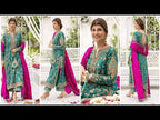 Farah Talib Aziz - Avisa Emerald Kurta Luxury Wedding Formal - TC-1266