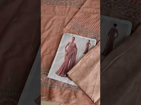 Maria.B. Heavily Embroidery Formal Chiffon Saree - TC-1818